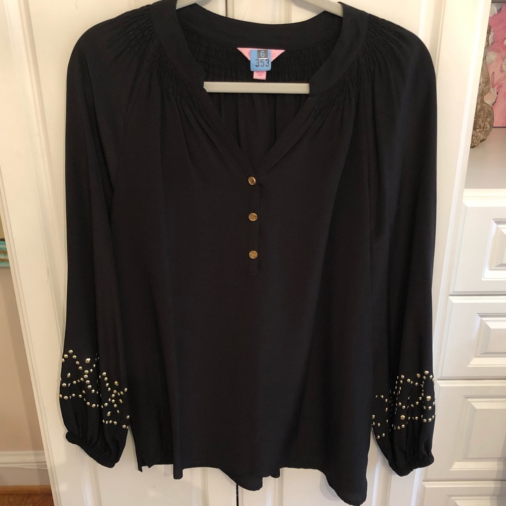 Lilly Pulitzer embellished Elsa top. Medium euc